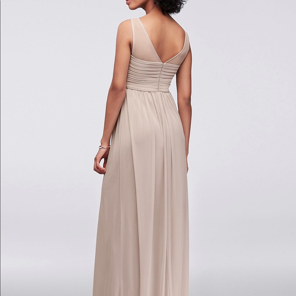David’s Bridal champagne dress